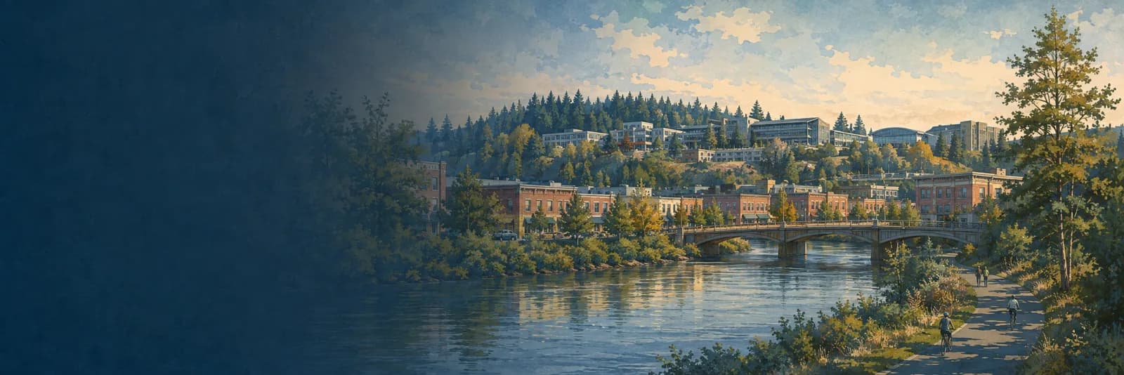 An editorial illustration of Bothell, Washington