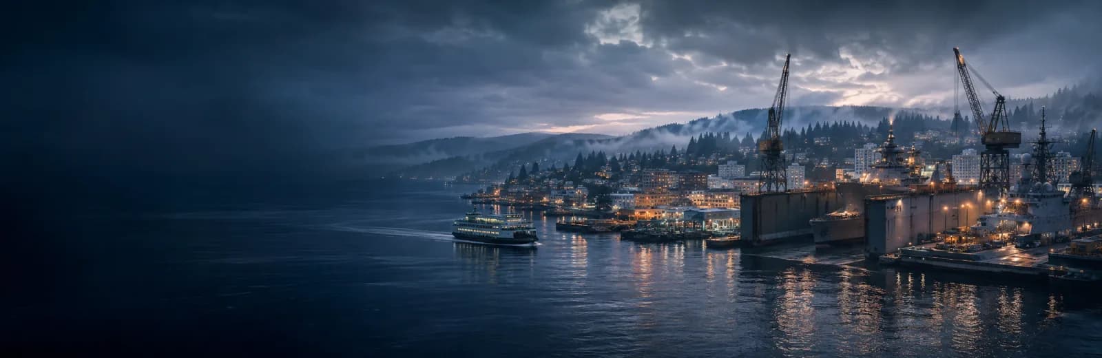 An editorial illustration of Bremerton, Washington