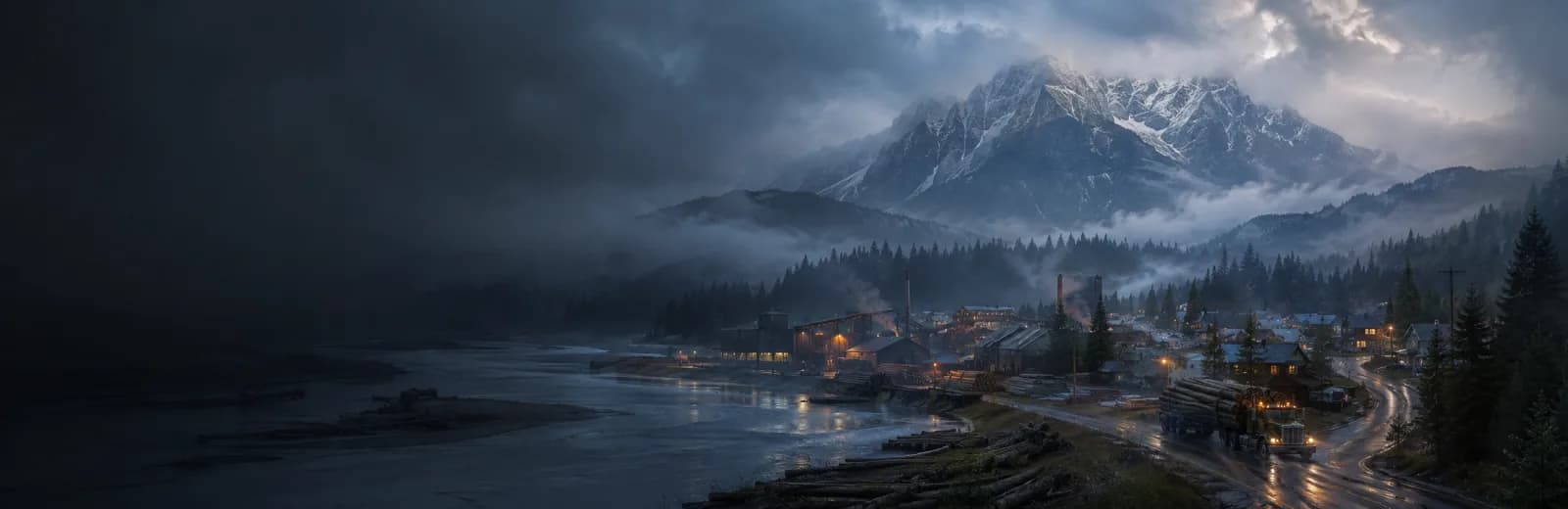 An editorial illustration of Darrington, Washington
