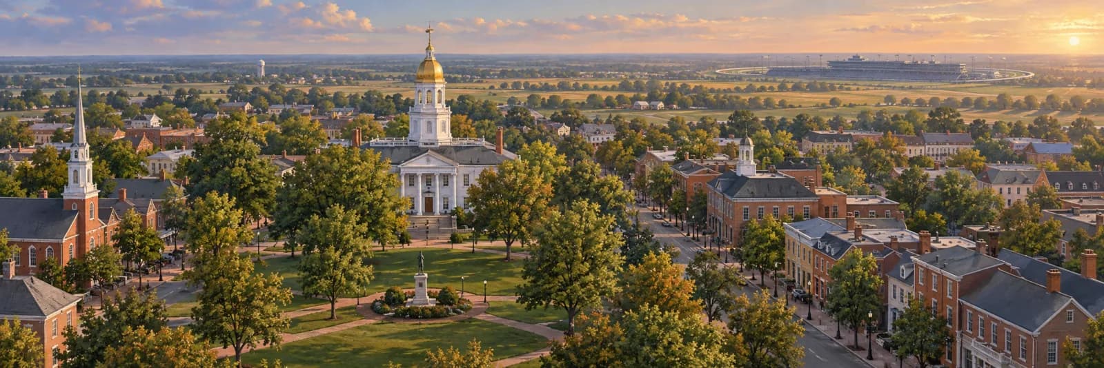 An editorial illustration of Dover, Delaware