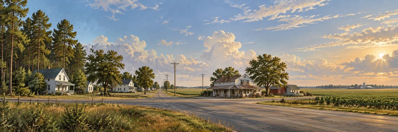 An editorial illustration of Ellendale, Delaware