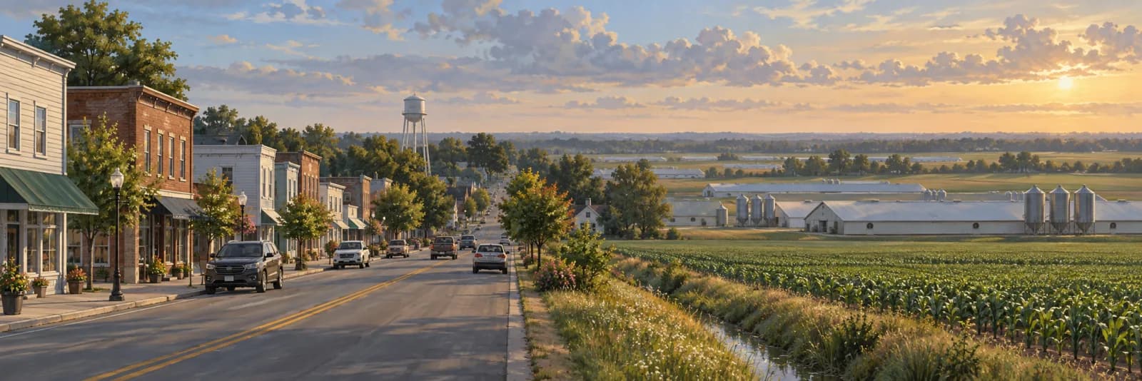 An editorial illustration of Frankford, Delaware
