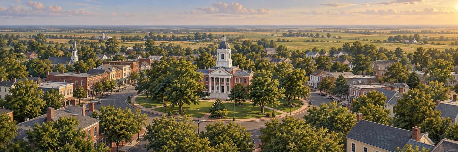An editorial illustration of Georgetown, Delaware