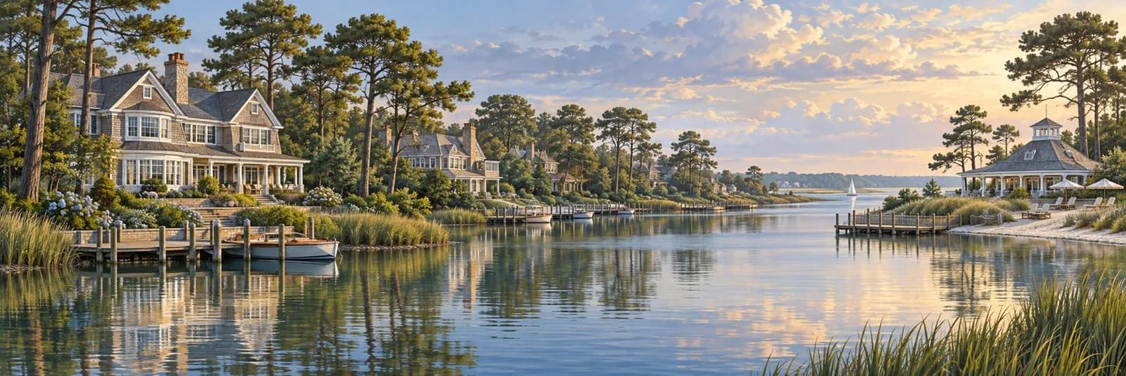 An editorial illustration of Henlopen Acres, Delaware
