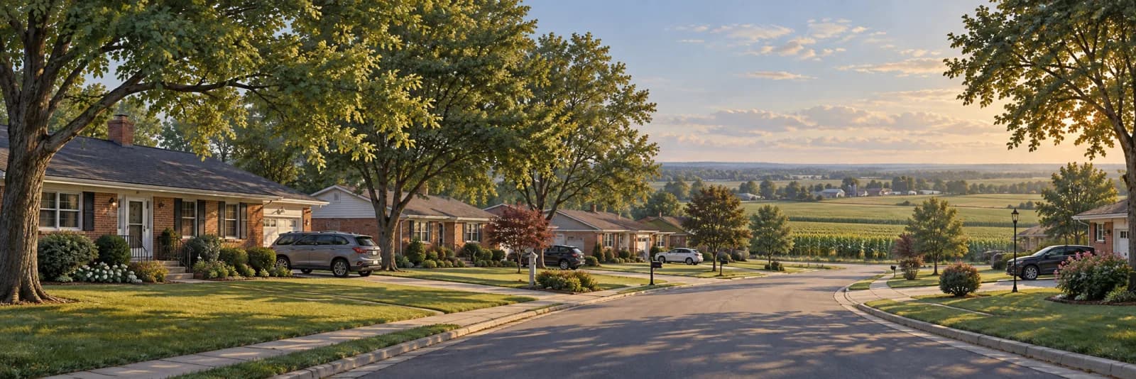 An editorial illustration of Highland Acres, Delaware