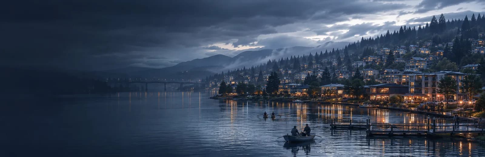 An editorial illustration of Lake Stevens, Washington