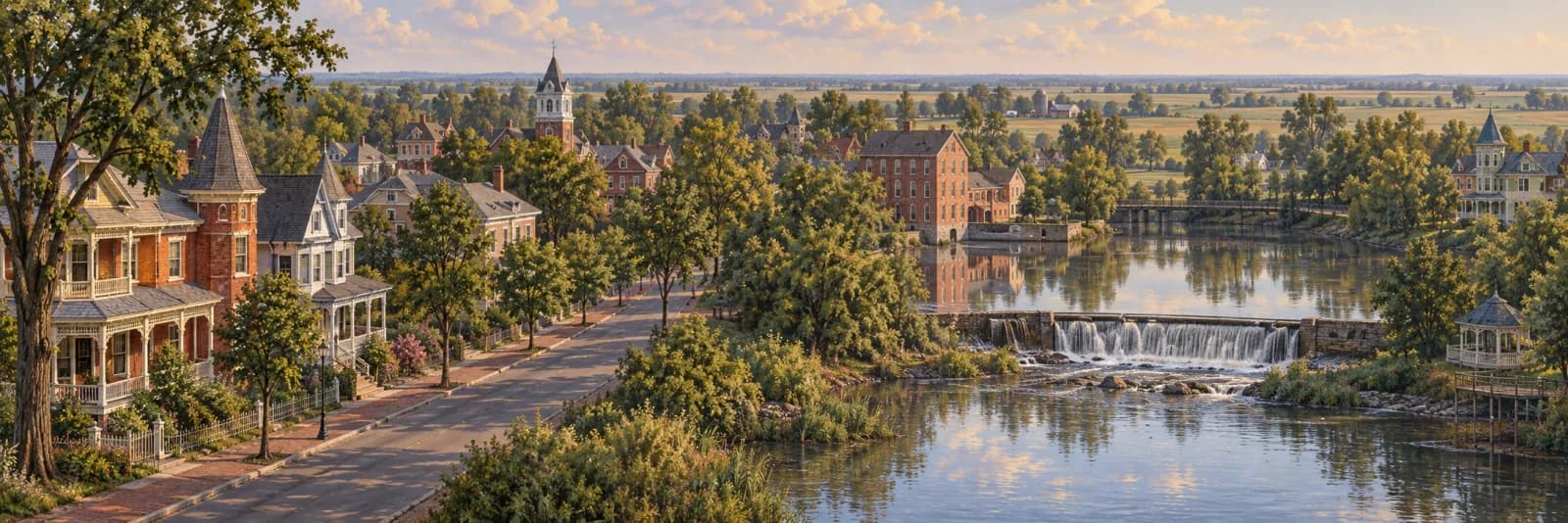 An editorial illustration of Laurel, Delaware