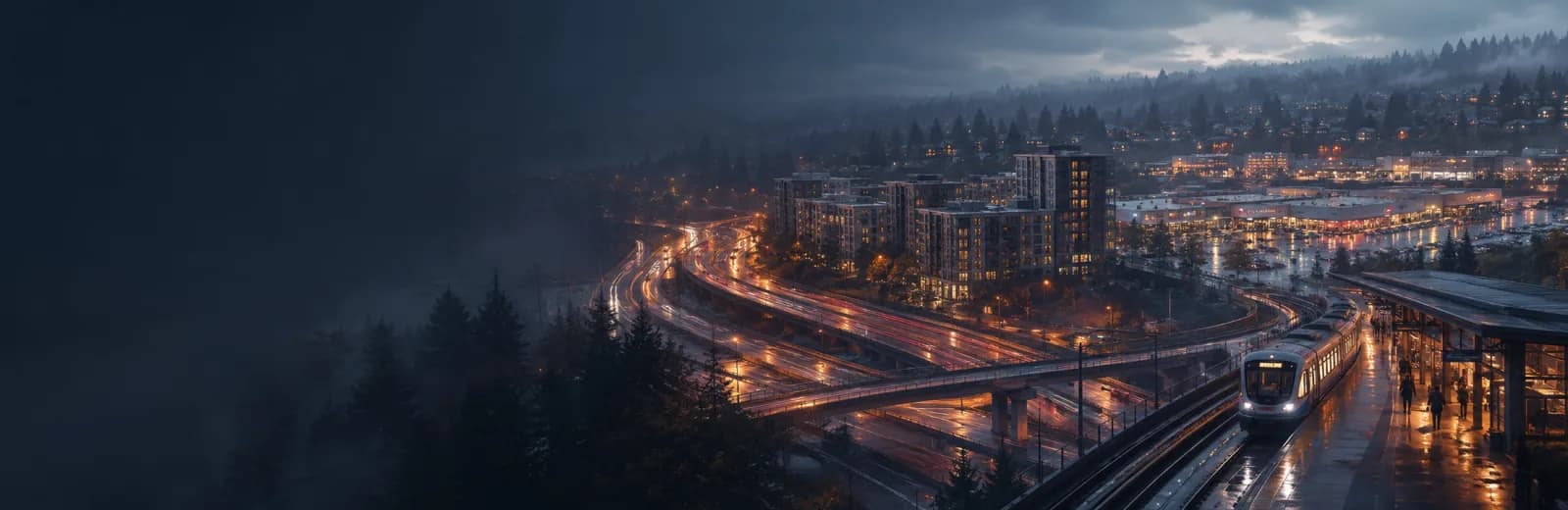An editorial illustration of Lynnwood, Washington