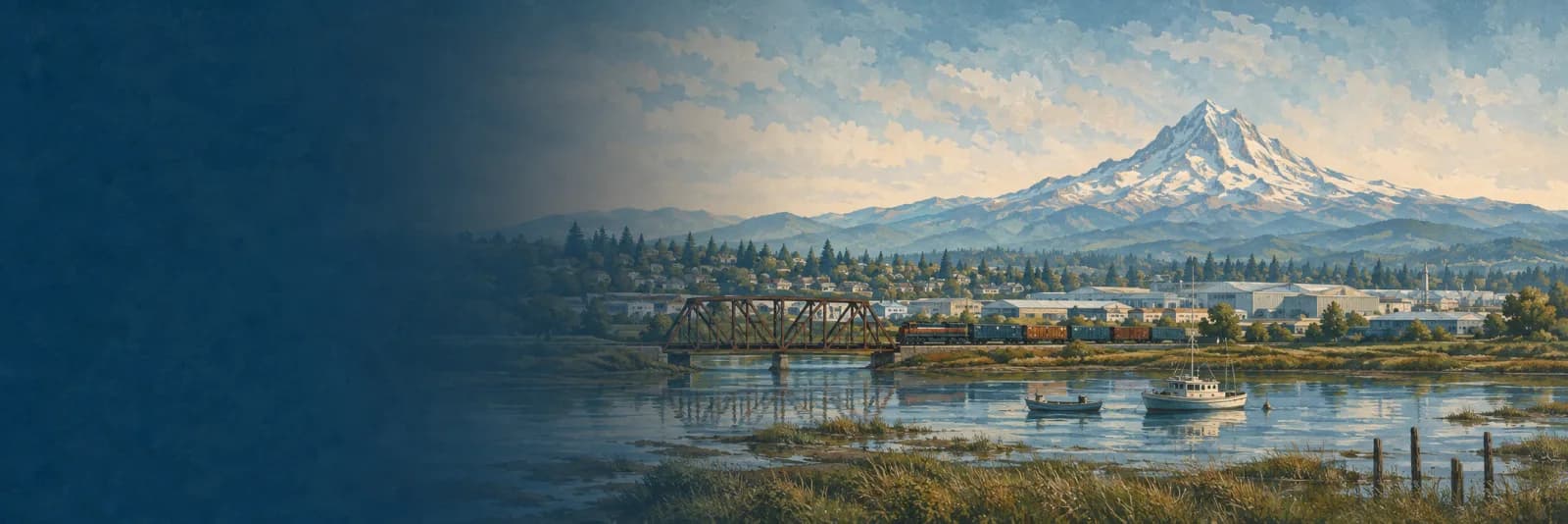 An editorial illustration of Marysville, Washington