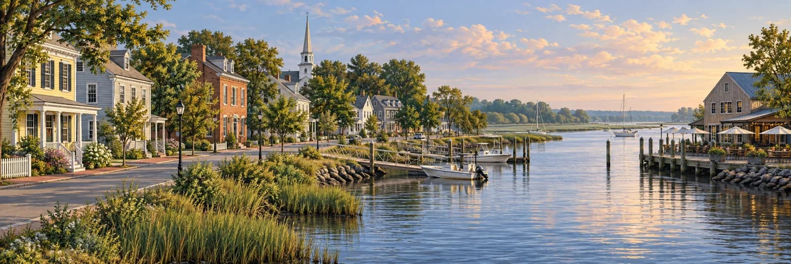 An editorial illustration of Milton, Delaware