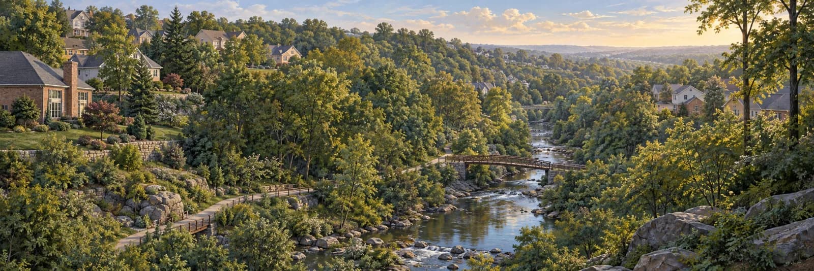 An editorial illustration of Pike Creek Valley, Delaware