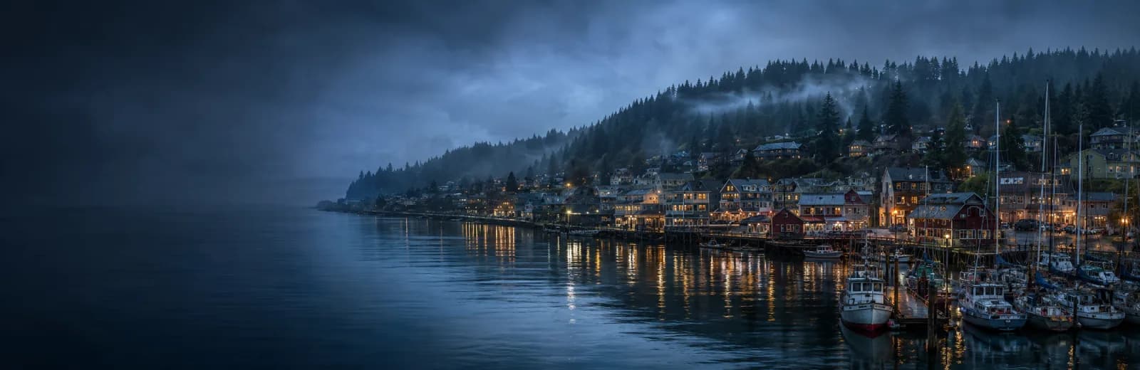 An editorial illustration of Poulsbo, Washington