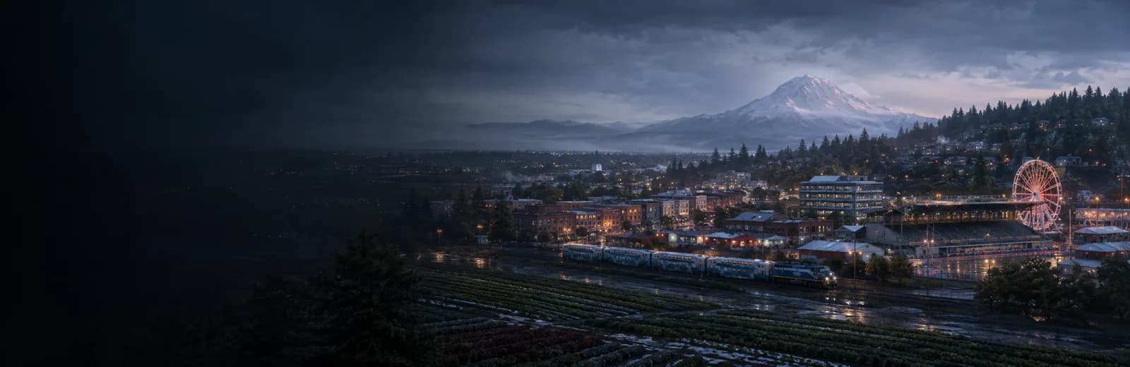 An editorial illustration of Puyallup, Washington