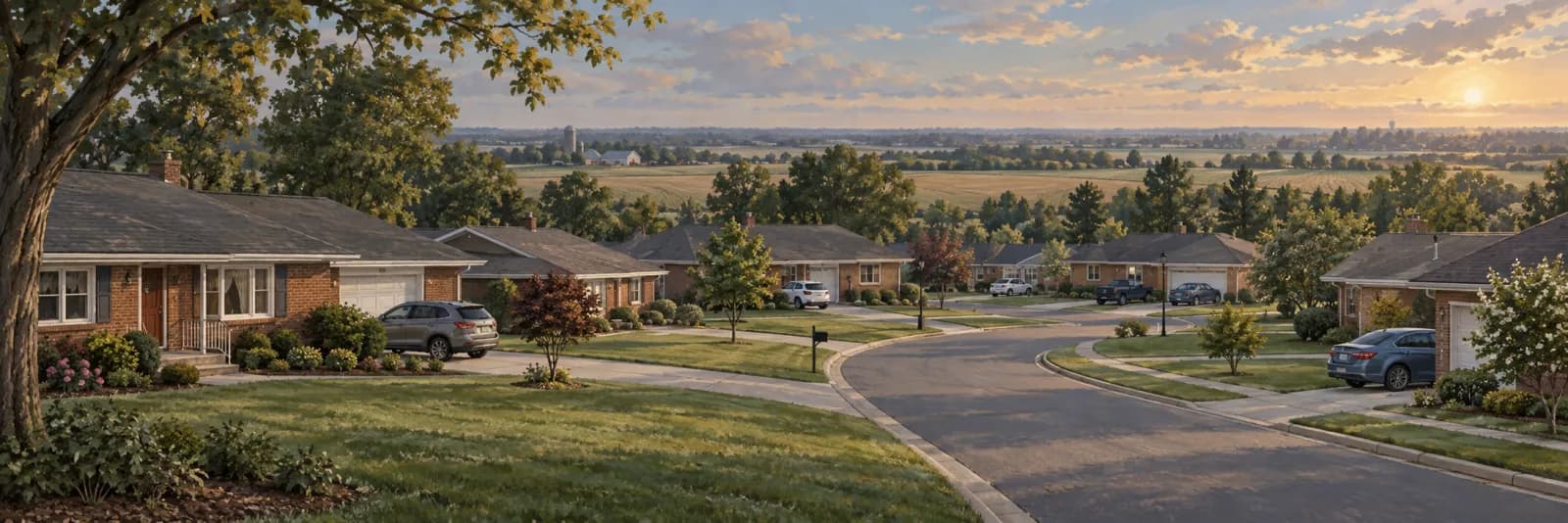 An editorial illustration of Rodney Village, Delaware