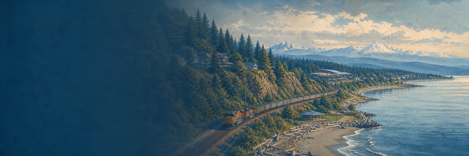 An editorial illustration of Shoreline, Washington