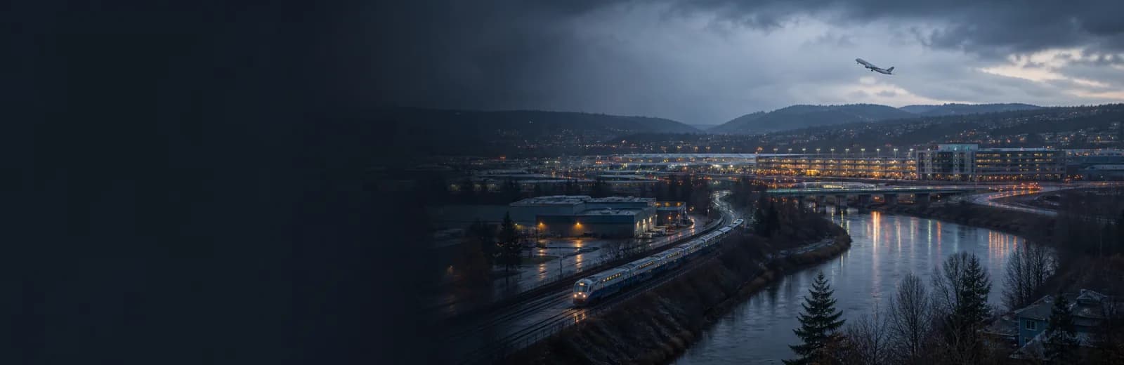 An editorial illustration of Tukwila, Washington