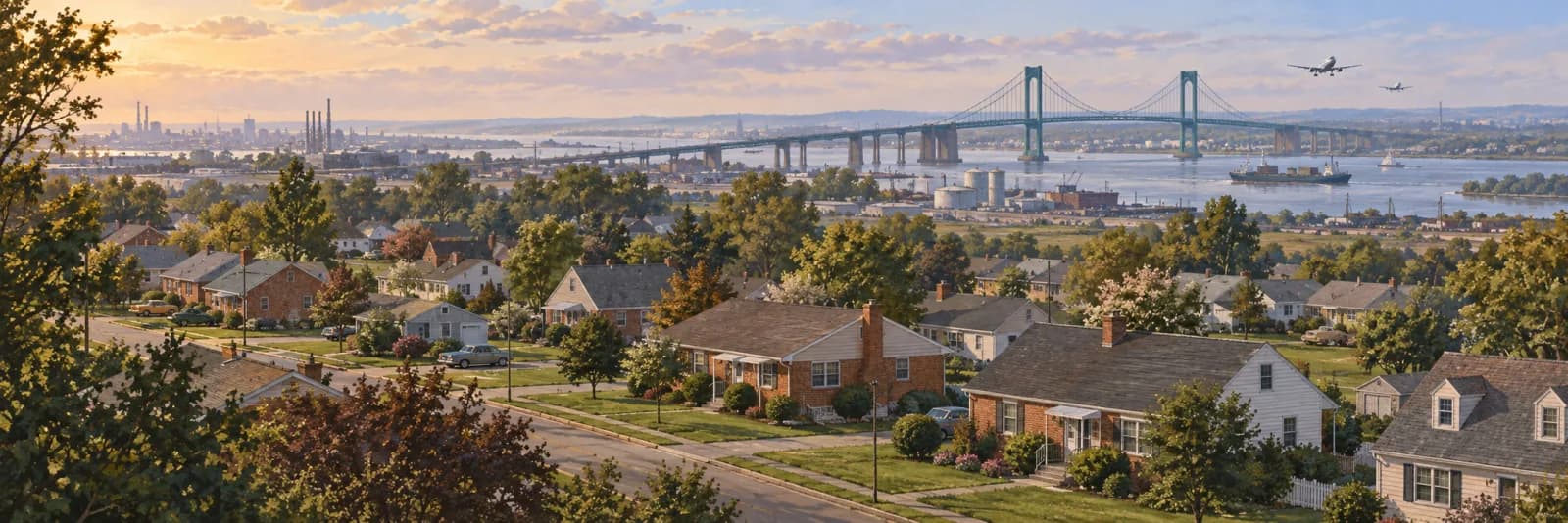 An editorial illustration of Wilmington Manor, Delaware