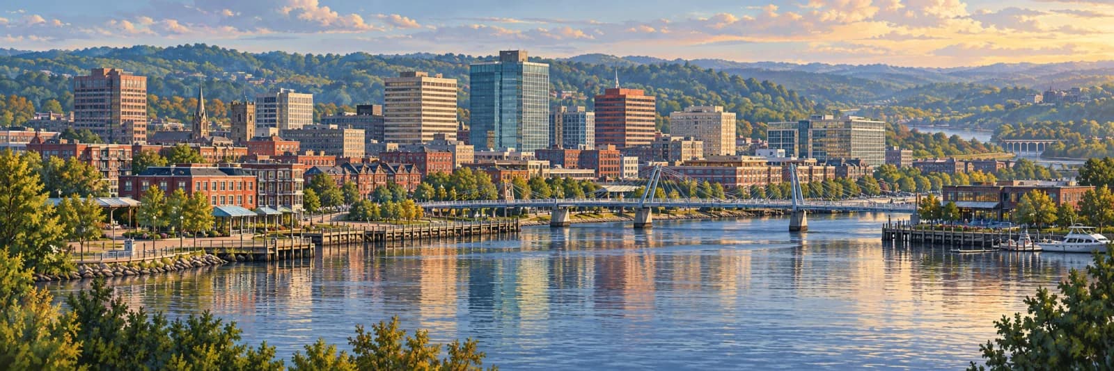 An editorial illustration of Wilmington, Delaware
