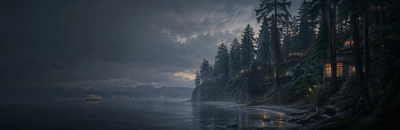 An editorial illustration of Woodway, Washington