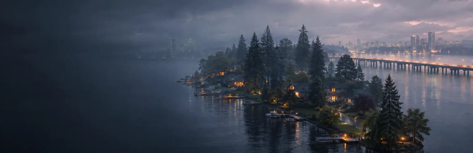 An editorial illustration of Yarrow Point, Washington