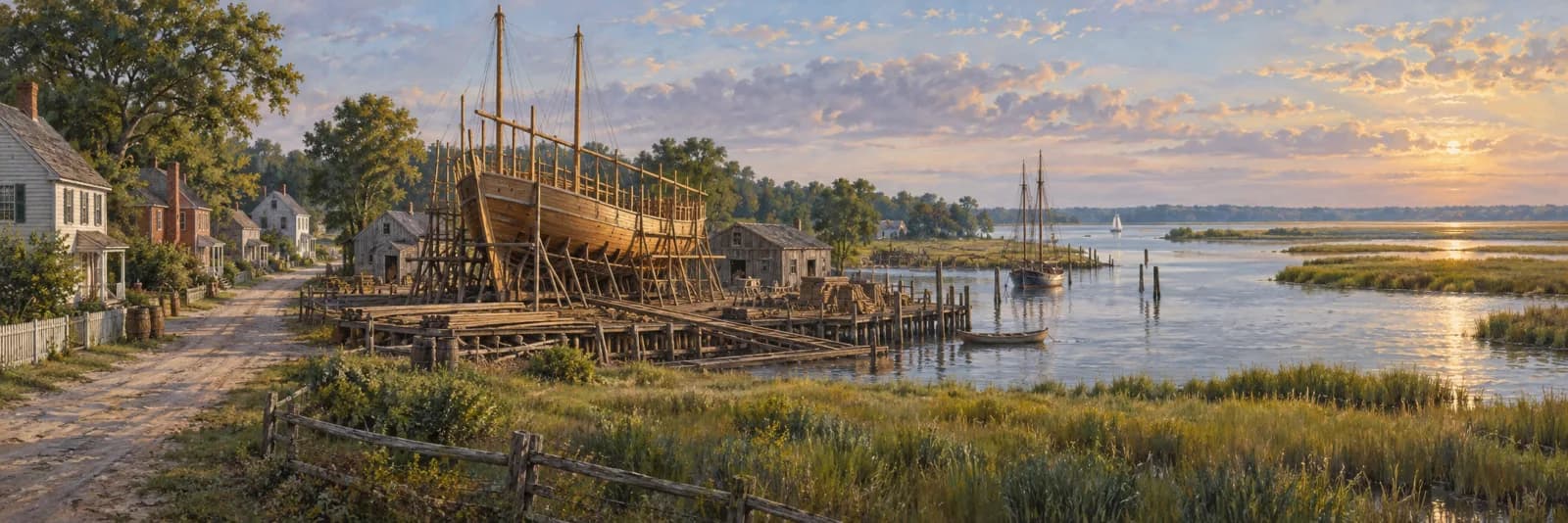 An editorial illustration of Bethel, Delaware