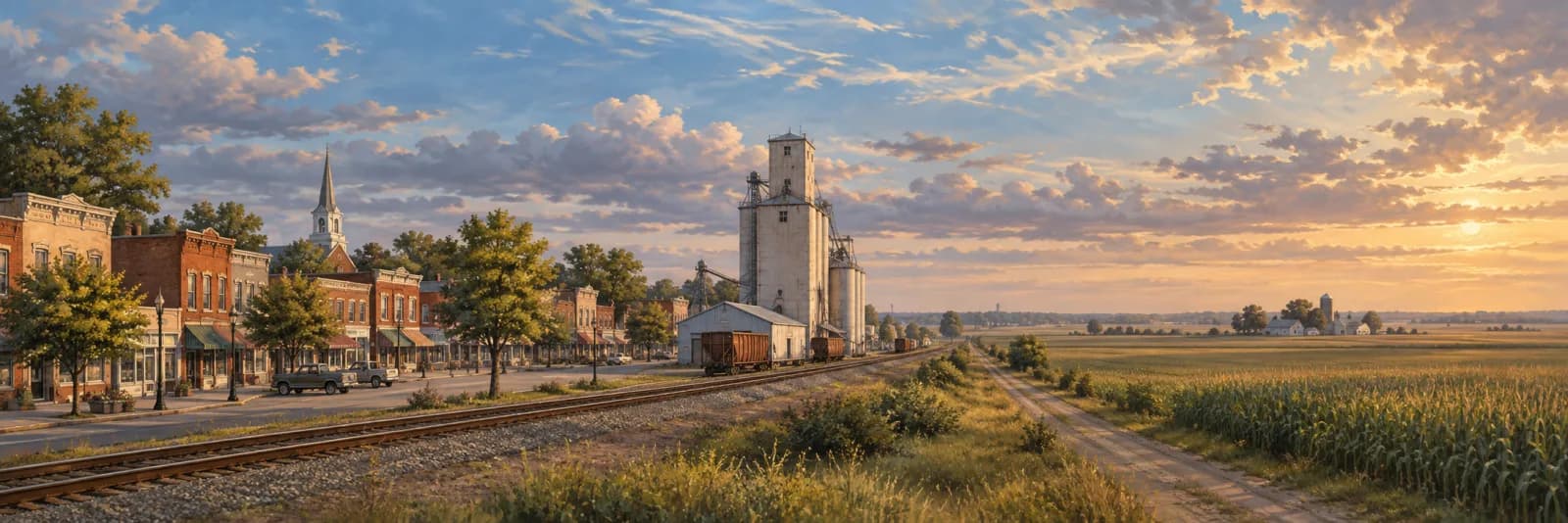 An editorial illustration of Felton, Delaware