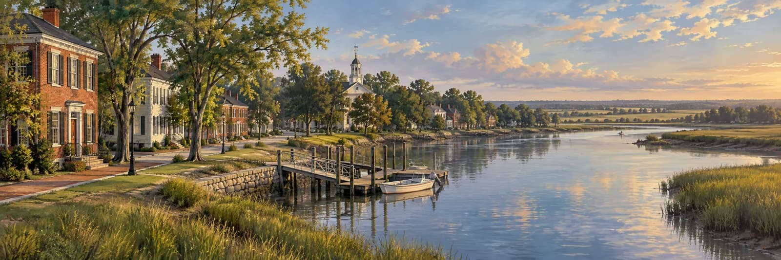 An editorial illustration of Frederica, Delaware