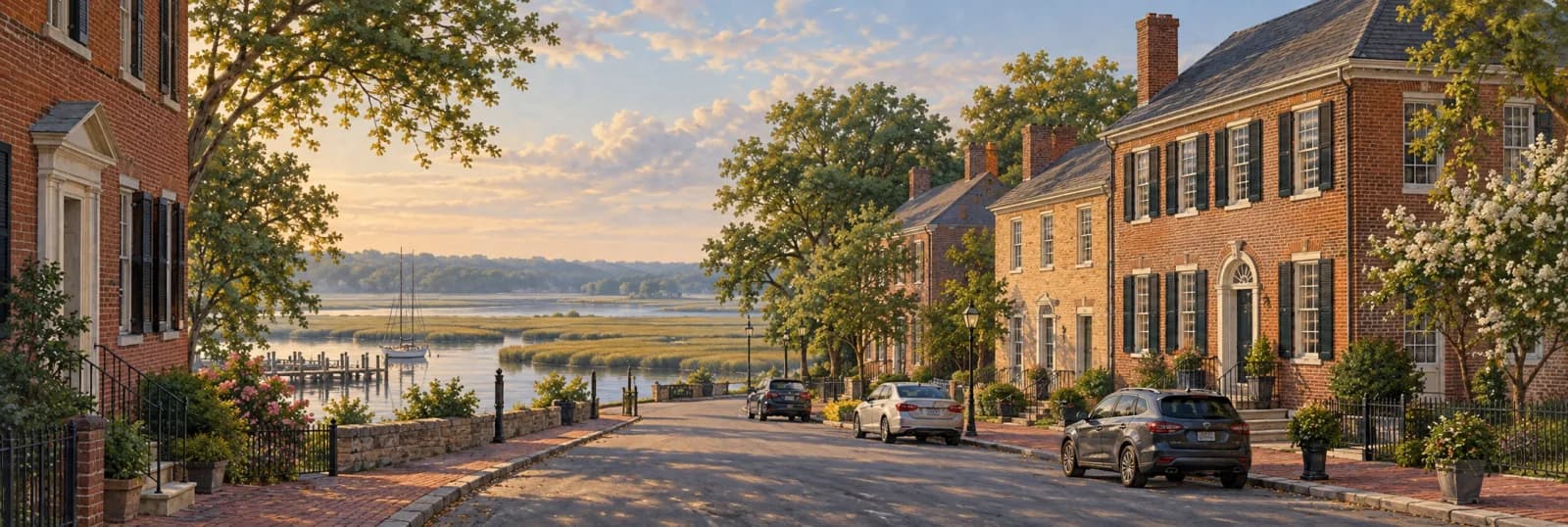 An editorial illustration of Odessa, Delaware