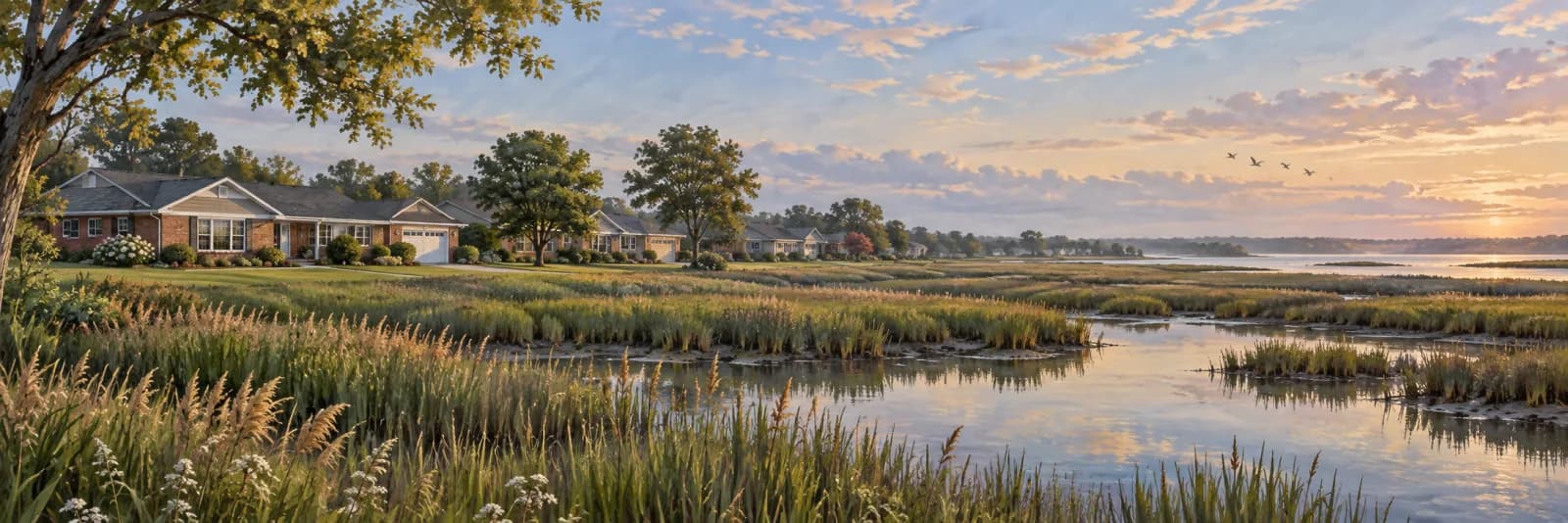 An editorial illustration of Riverview, Delaware