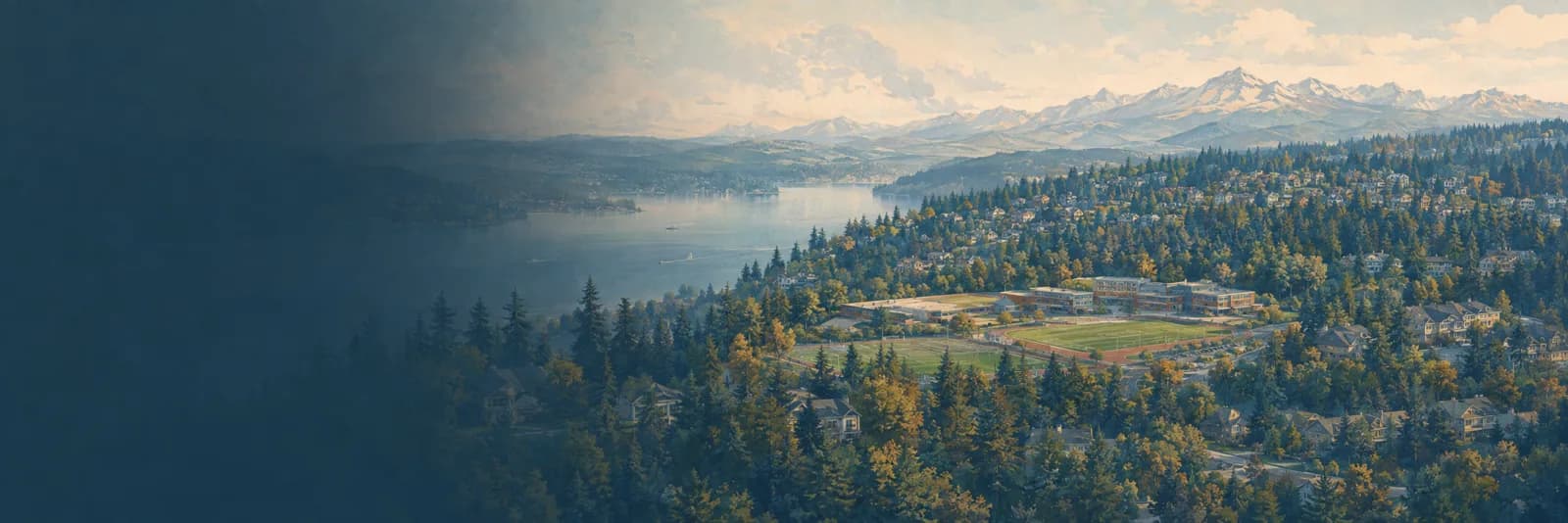 An editorial illustration of Sammamish, Washington