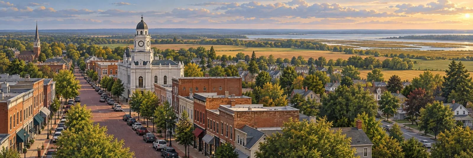 An editorial illustration of Smyrna, Delaware
